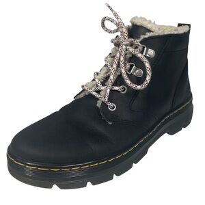 Dr Martens Bonny Faux Shearling Casual Boots Booties Womens 10 Wyoming Leather